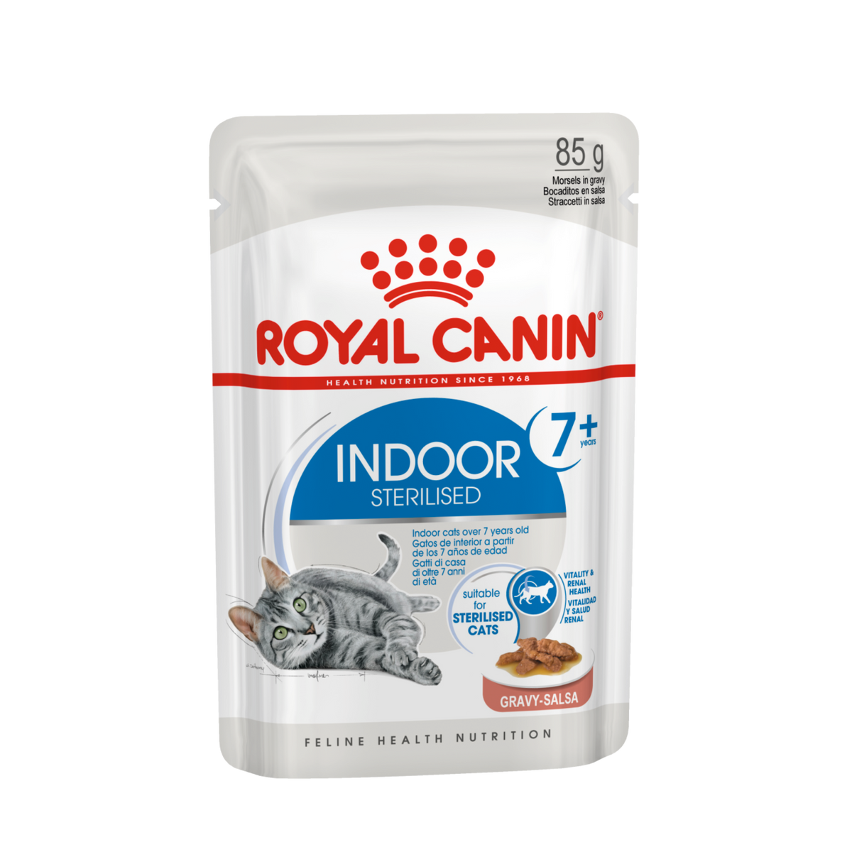 Feline Health Nutrition Indoor 7+ Gravy (Wet Food - Pouches) 12 x 85 g