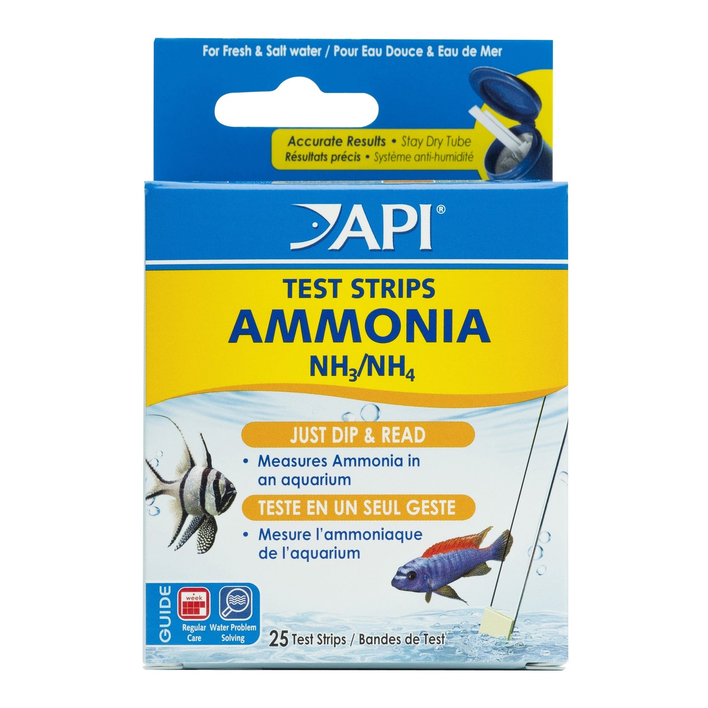 API Ammonia NH3/NH4 Test Strips 25 count