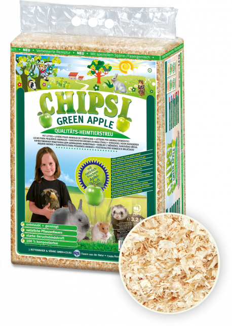 Chipsi Green Apple Scent Small Animal Litter 1KG/NA