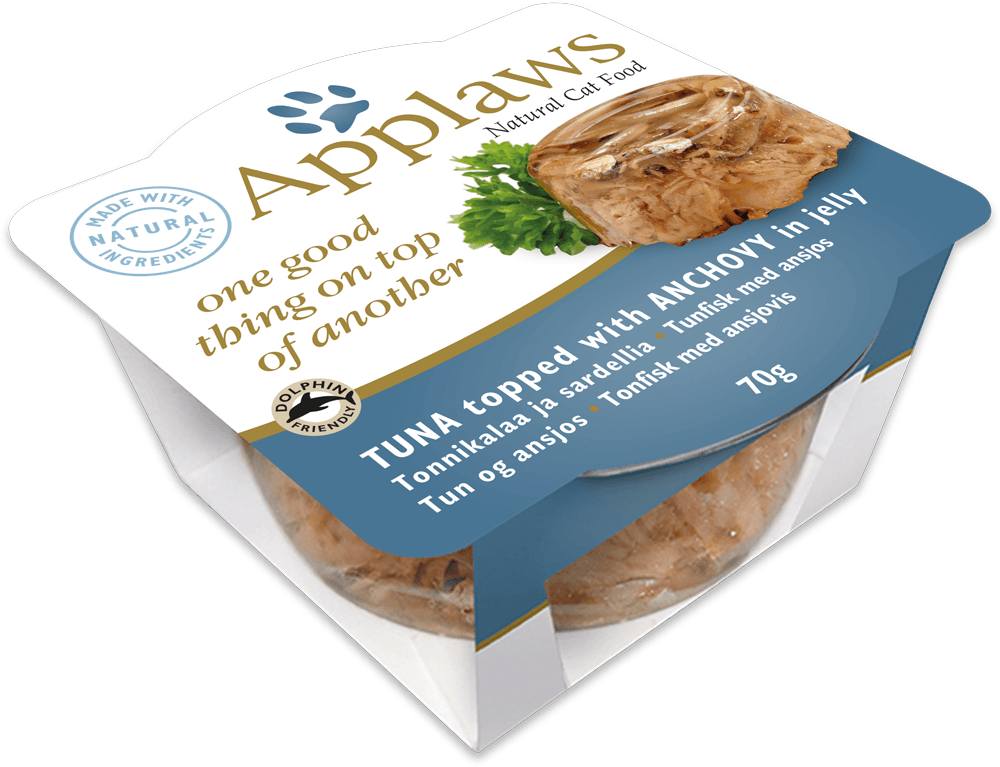 Applaws Tuna Topped with Anchovy in Jelly Adult Wet Cat Food 70g Layer