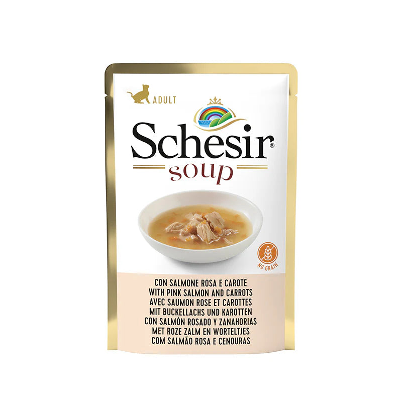 Schesir Cat Wet Soup – Wild Pink Salmon & Carrots 85g
