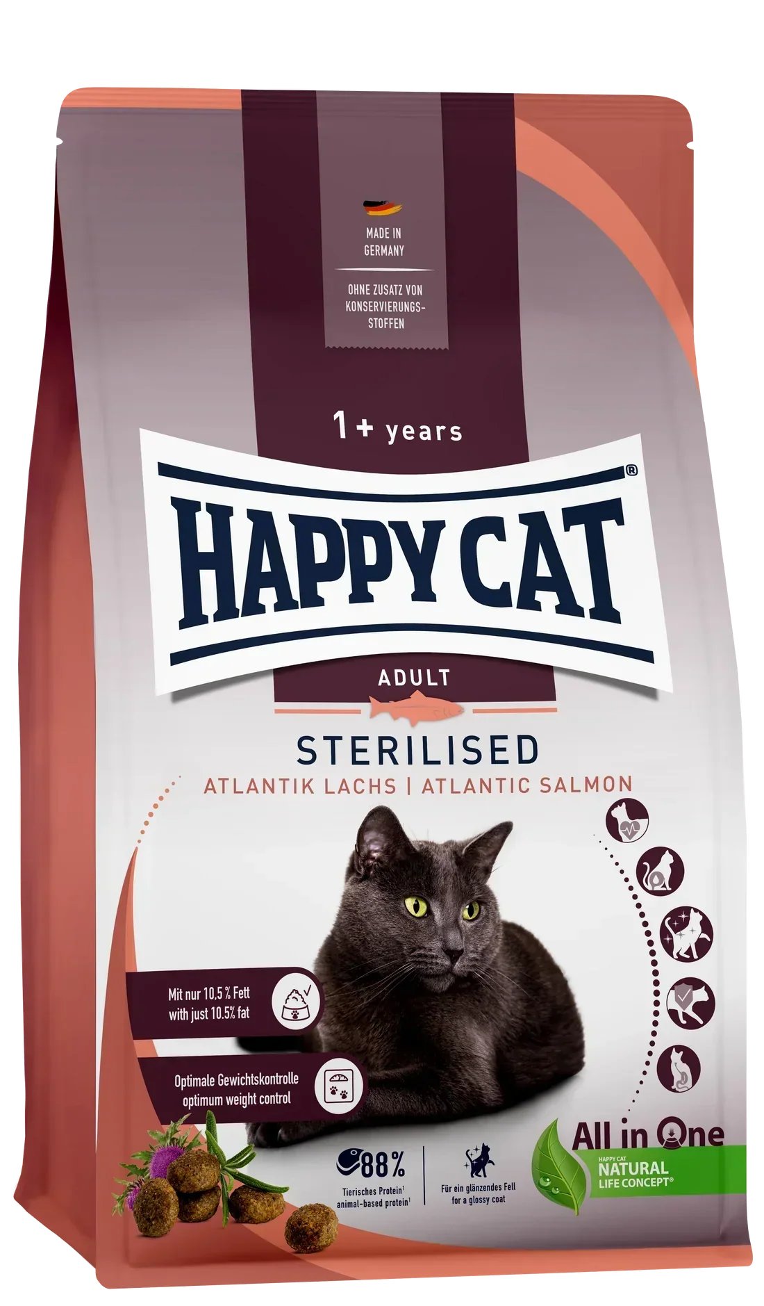 Happy Cat Adult Sterilised Atlantik-Lachs (Atlantic Salmon 4 KG
