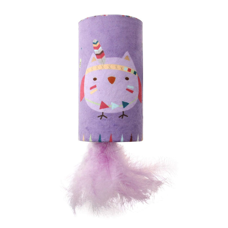 Happy Indian Melody Tube "Owl" with Feather & Sound Chip