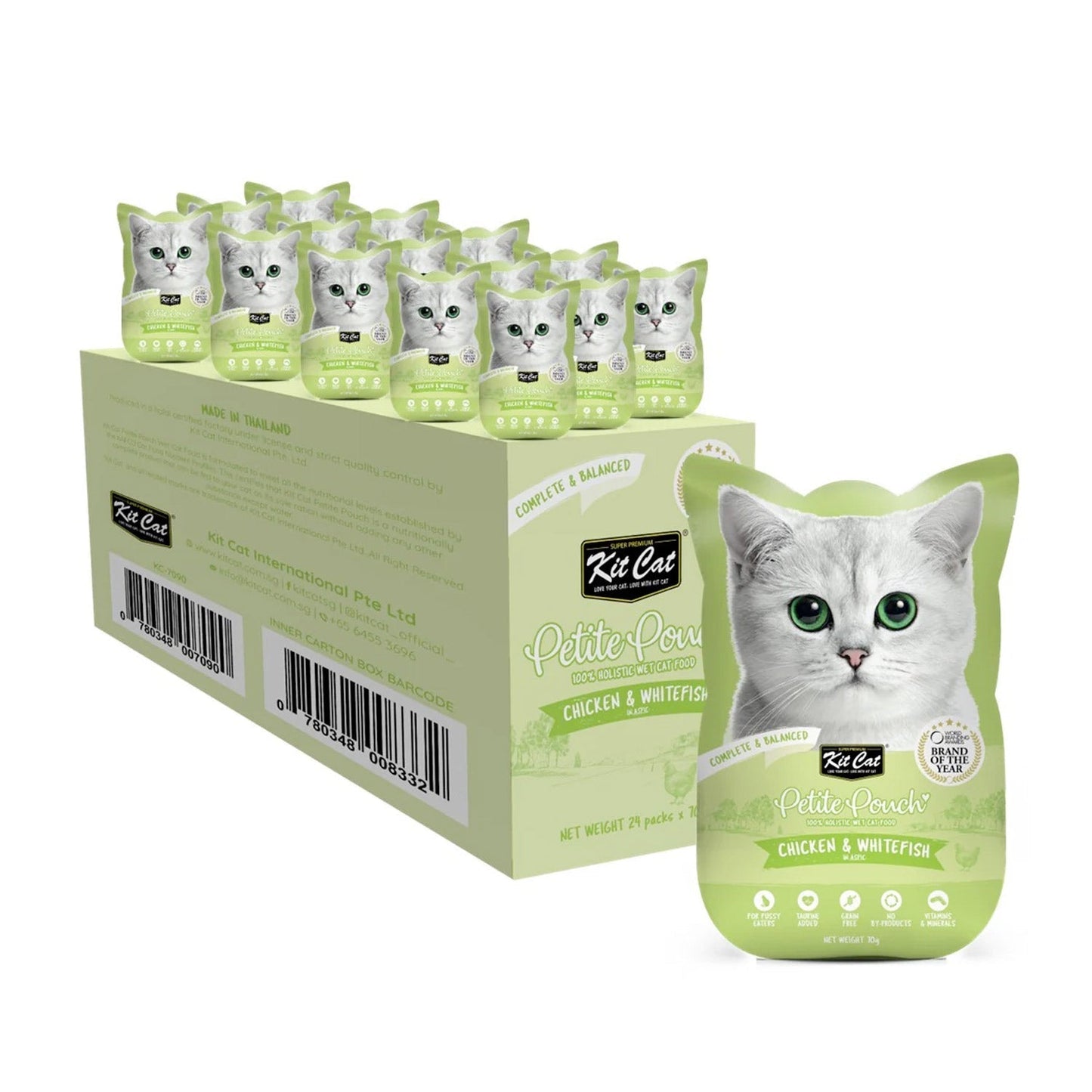 Kit Cat Petite Pouch 70g - Chicken & Whitefish