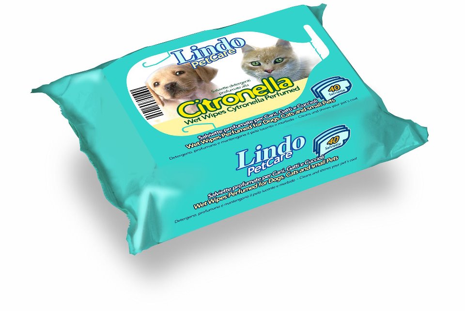 LindoCat Pet Wipes Citrus Perfumed