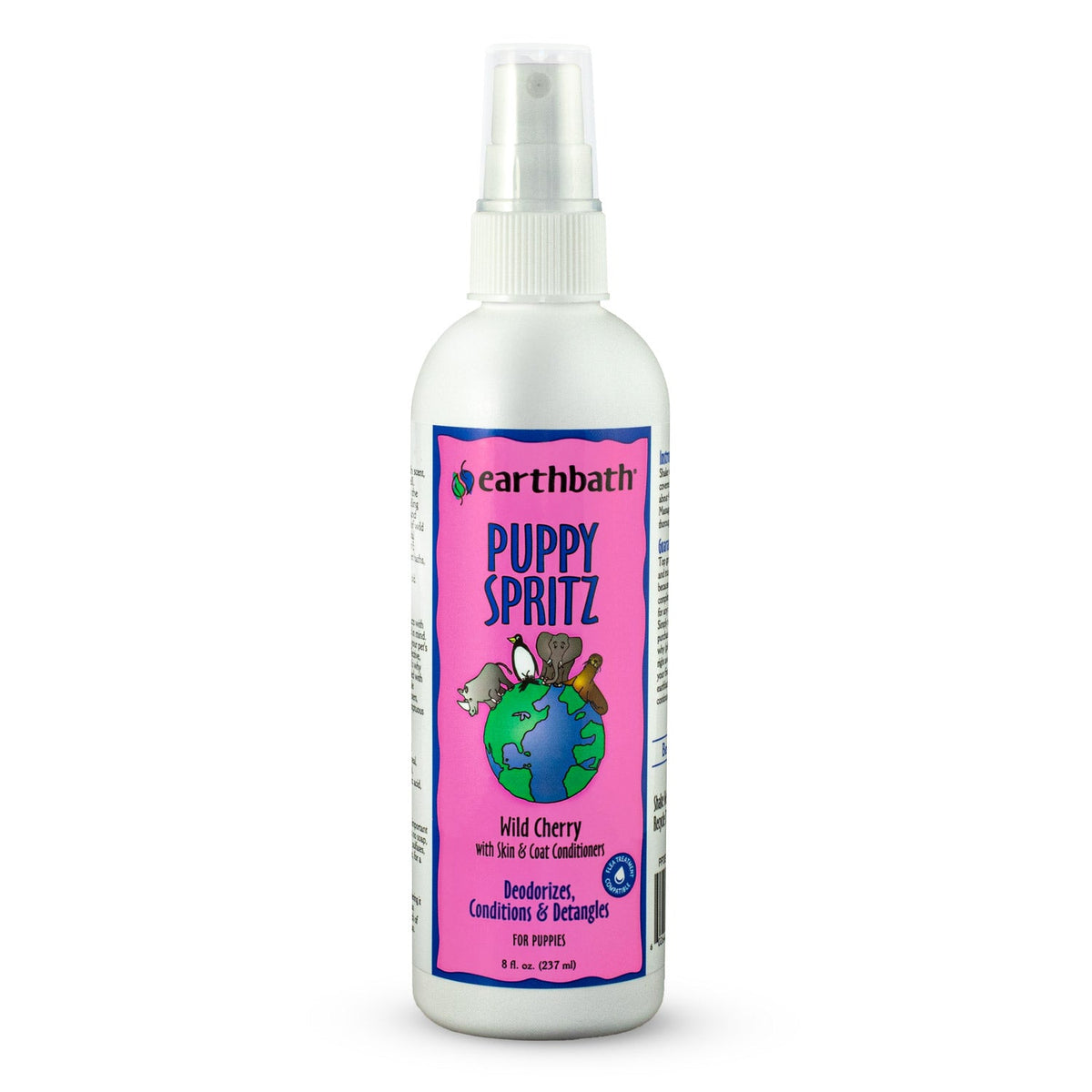 earthbath® Puppy Spritz, Wild Cherry with Skin & Coat Conditioners, Made in USA, 8 oz pump spray Earthbath