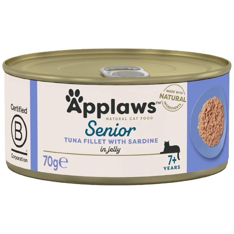 Applaws Tuna Fillet with Sardine Senior Wet Cat Food 70g Tin