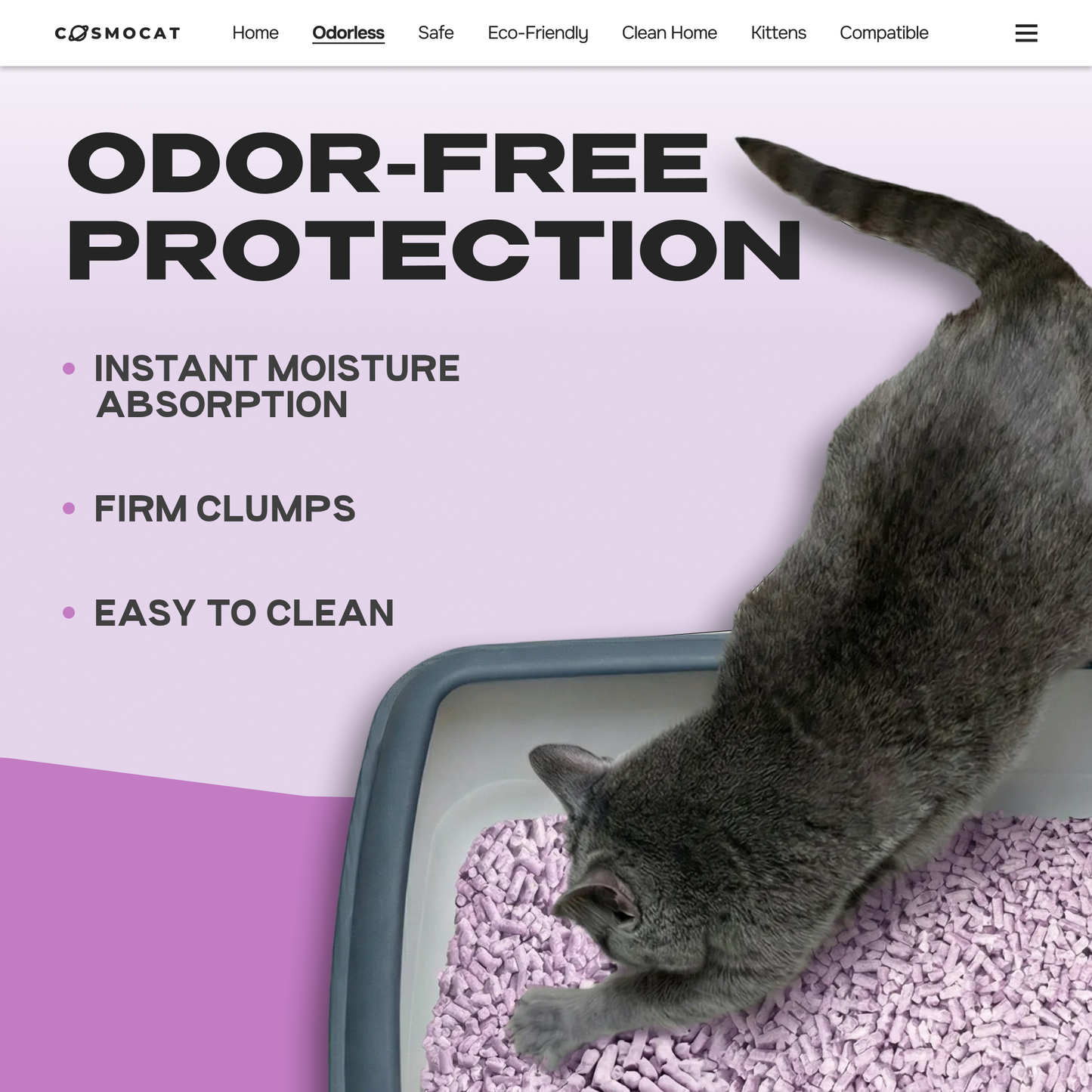 Cosmocat Cat Litter 12L Lavender