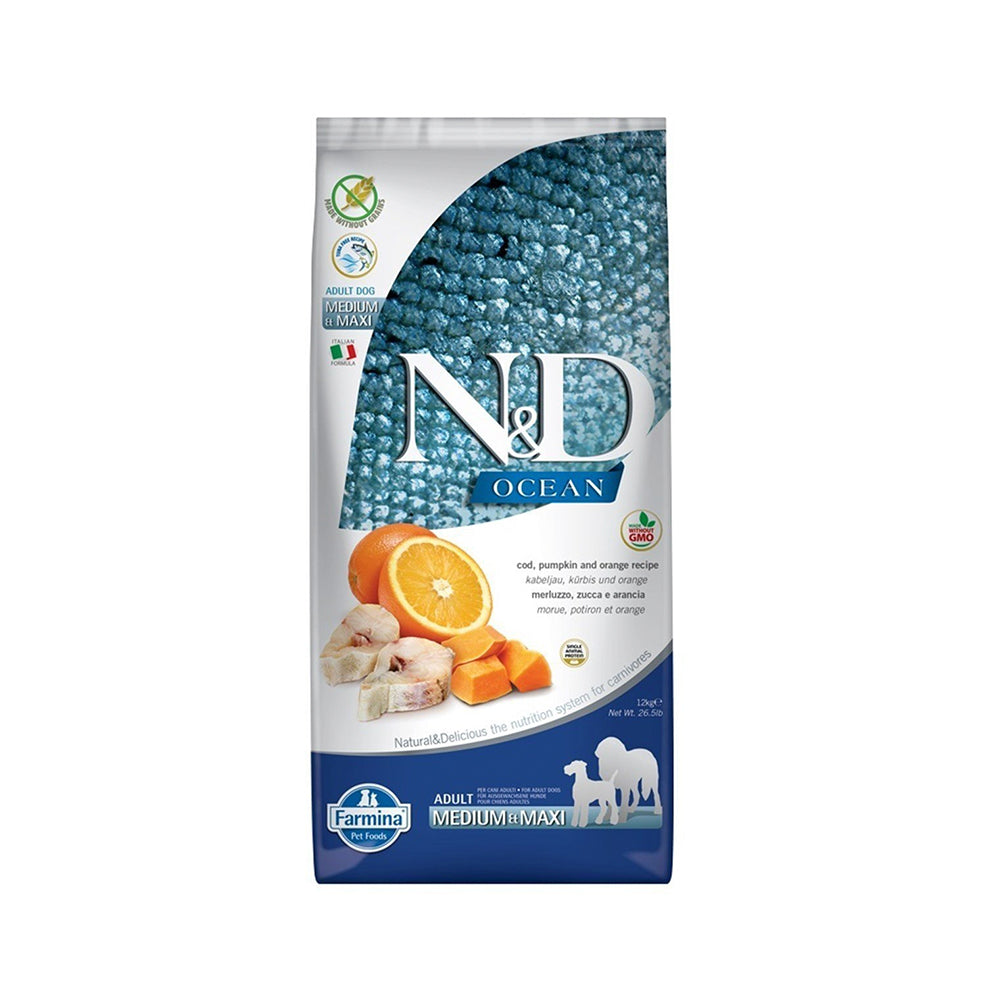 Farmina N&D Dog Pumpkin Cod & Oran Adult Med&Maxi 2.5Kg