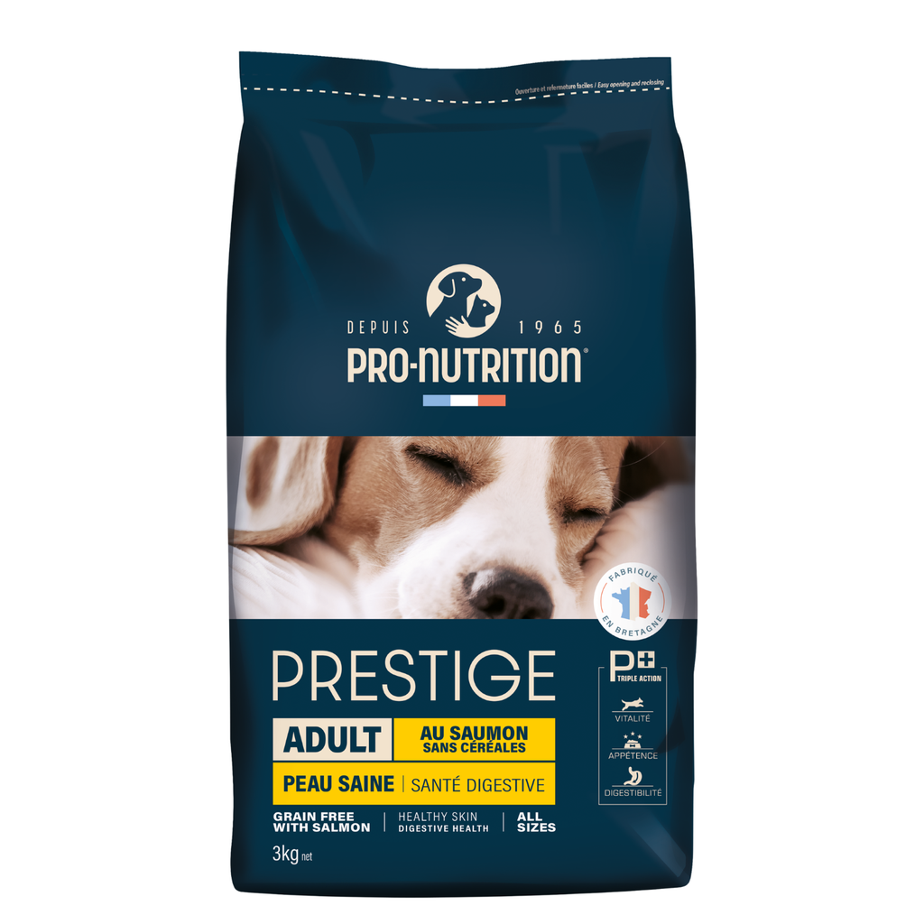 Pro Nutrition Prestige Adult Dog Food – All Sizes – Healthy Skin – Salmon– GrainFree – 3kg