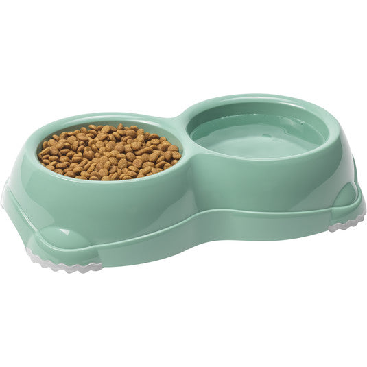 Moderna Double Smarty Bowl 32.8 x 18.1 x 7.09 cm-2x645ml-Green