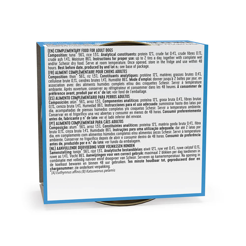 Schesir Dog Wet Food in Jelly Can-Tuna 150g