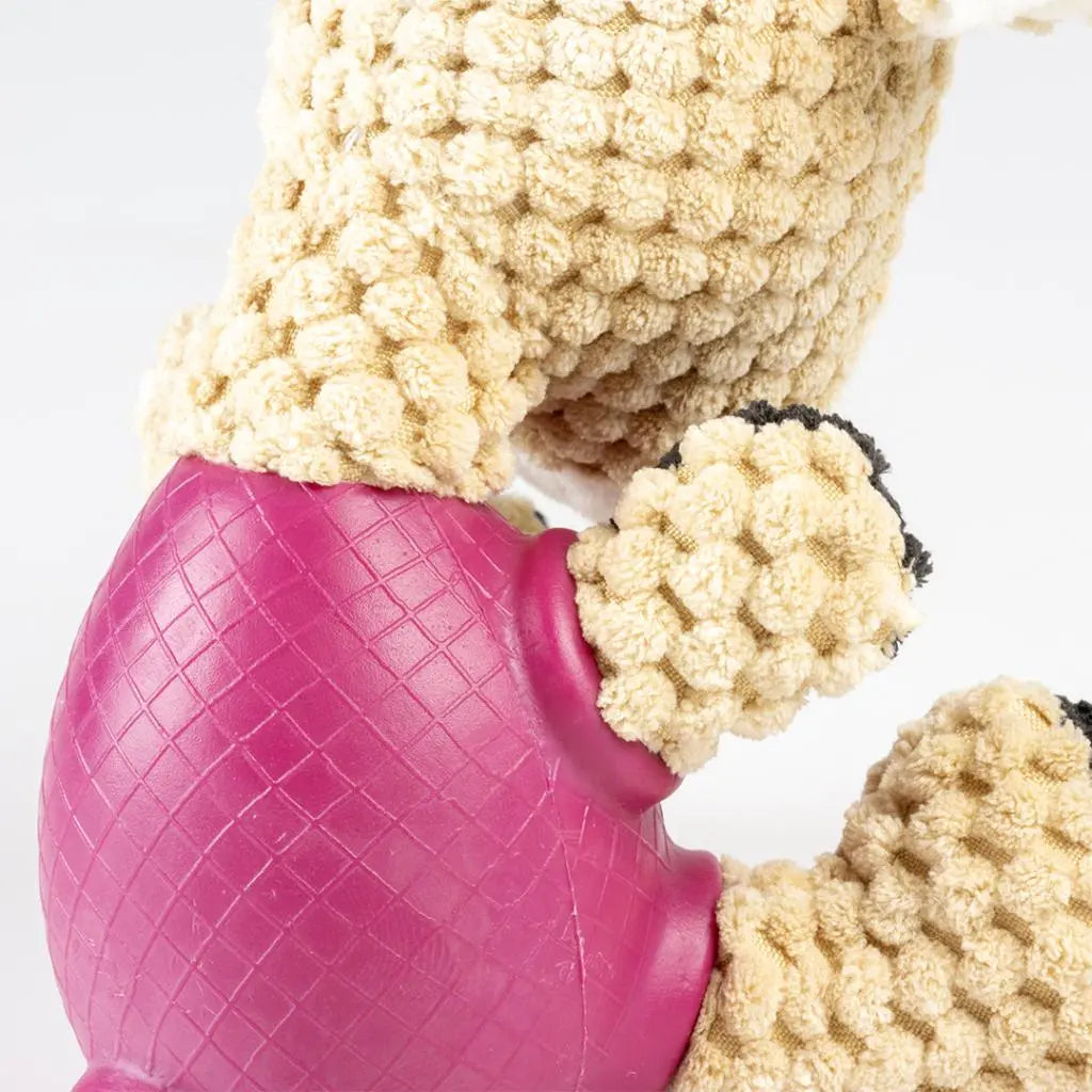 Duvo+ Plush & Rubber Sheep Dispenser Multicolour, 18x12x11cm