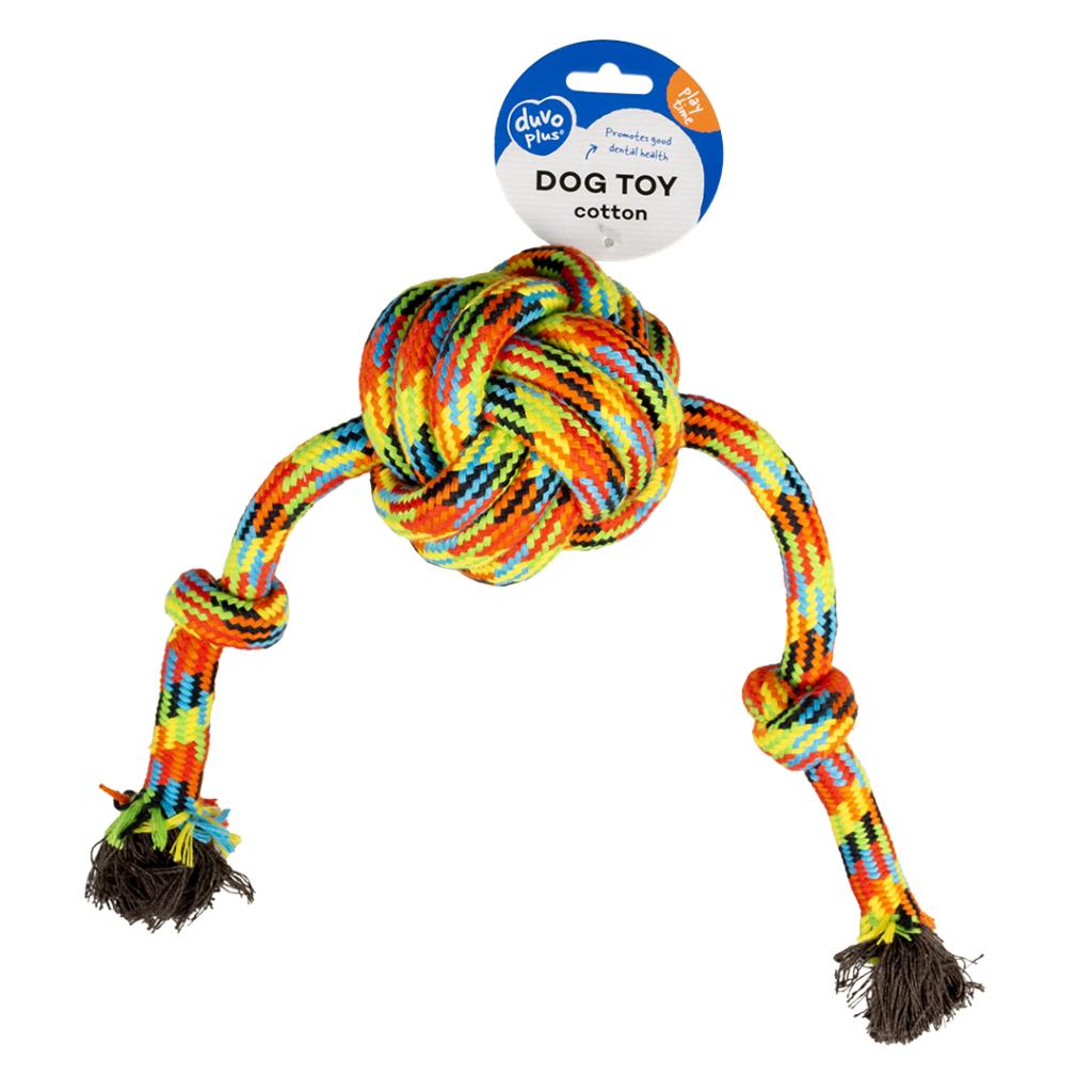 Duvo+ Cotton Ball with 2 Knots Beach Dog Toy 50x10cm