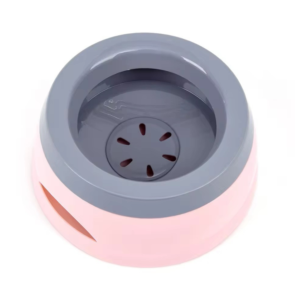 Pado Classic Round Anti Spill Pet Bowl 15.3Ãâ€â€18.9Ãâ€â€8cm-Pink