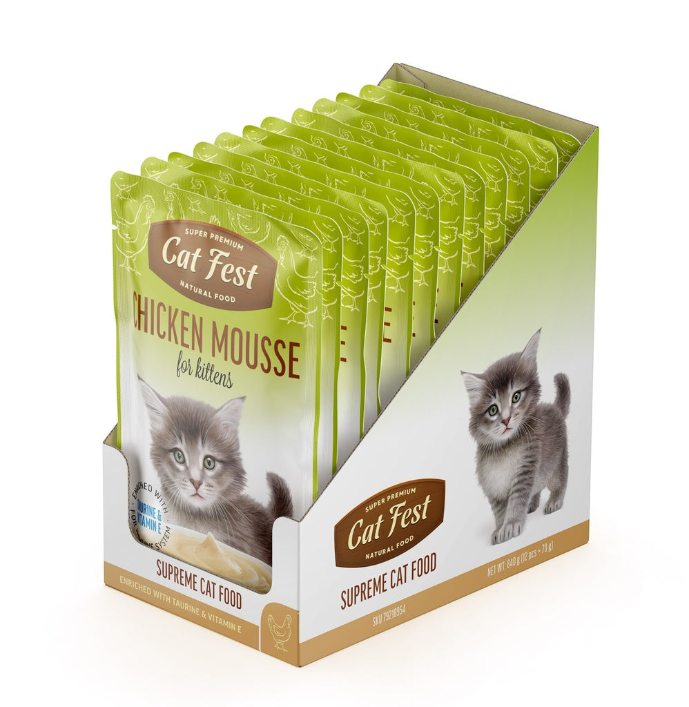 Cat Fest Chicken Mousse For Kittens 70g