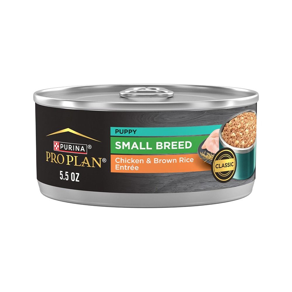 Purina Pro Plan Puppy Small Breed Chicken and Brown Rice Entree Canned Dog Food - 156 g