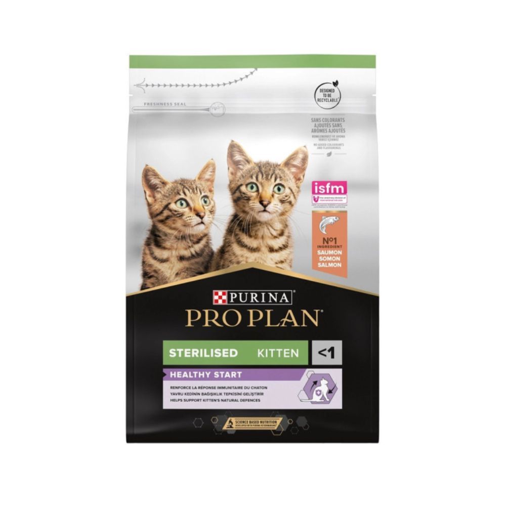 Purina Pro Plan Sterilised Kitten Healthy Start with Salmon Dry Cat Food - 1 kg