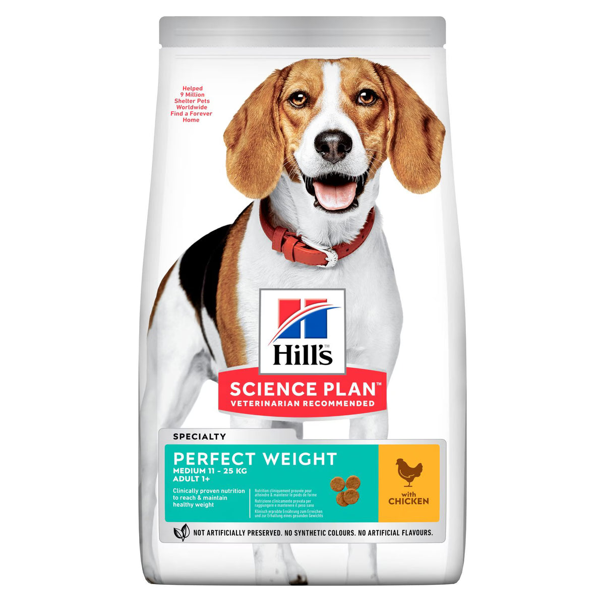 Hill’s Science Plan Perfect Weight Medium Adult Dog Food with Chicken (12kg)
