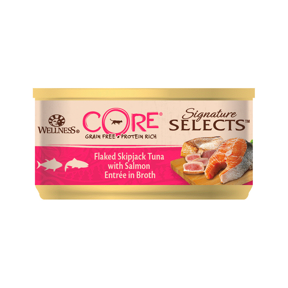 Wellness Core Signature Selects Flake Tun/Salmon Cat 79g 1X24