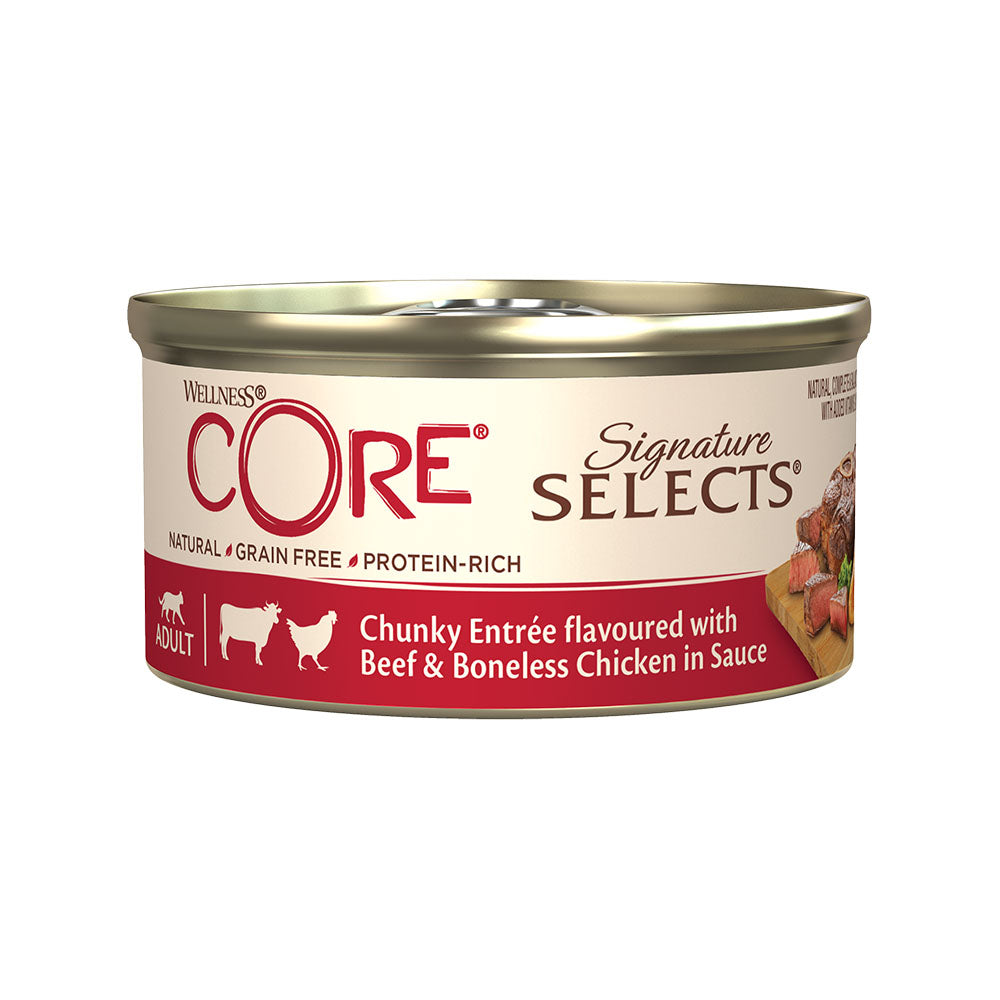 Wellness Core Signature Selects Shred Beef/Chk Cat 79g 1X24