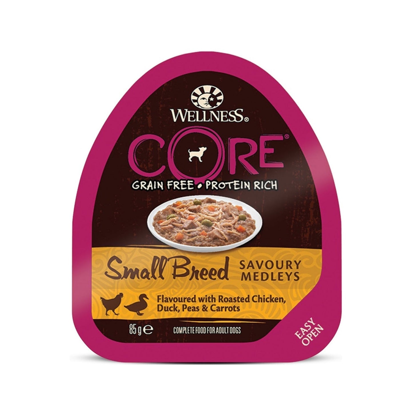 Wellness Core Small Breed SavMed Ch/Dck Dog 85g