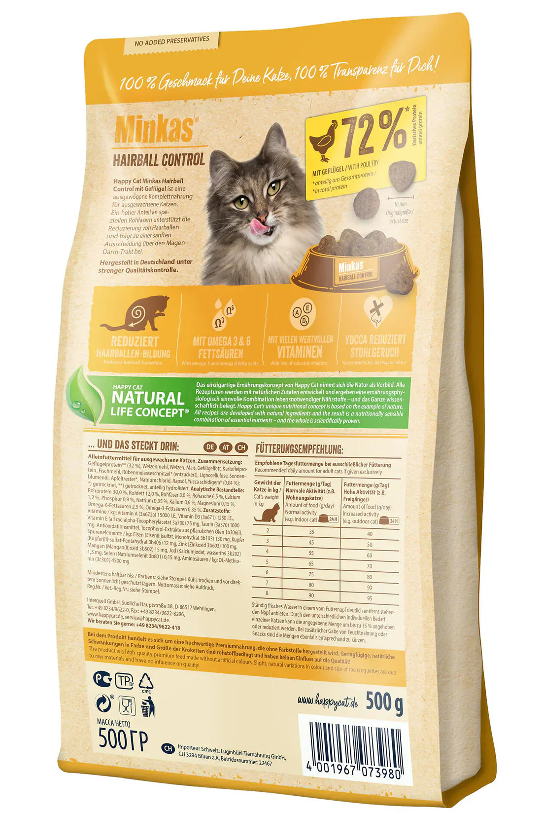 Happy Cat Minkas Hairball Control 0.5 kg