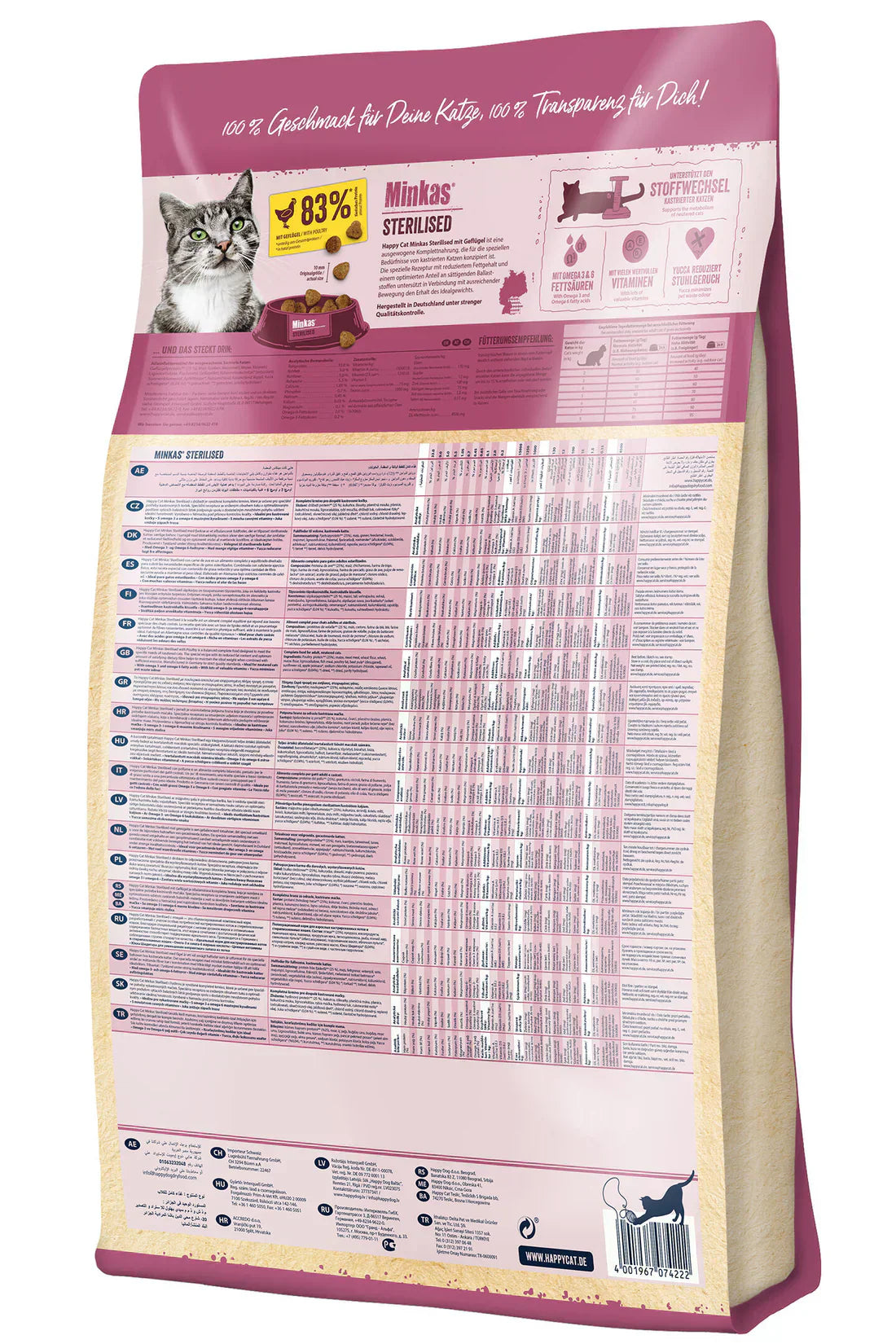 Happy Cat Minkas Sterilized/ 10 kg