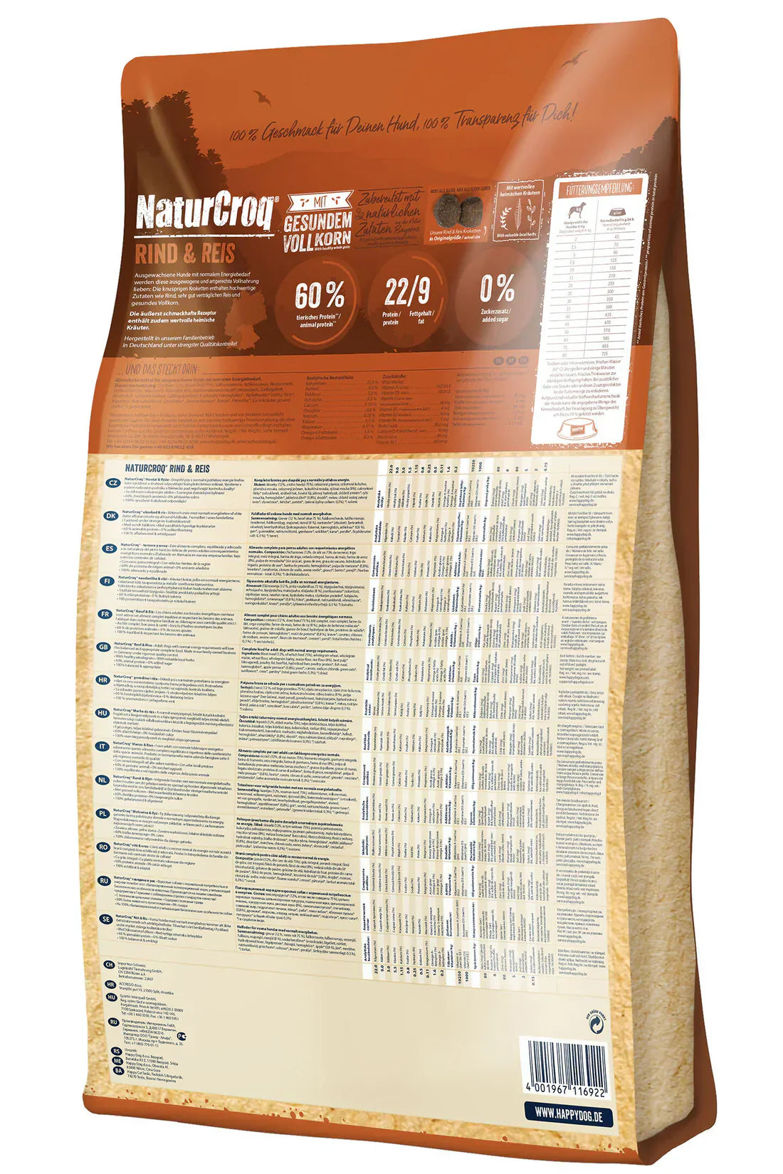 Happy Dog NaturCroq Beef & Rice 15 KG