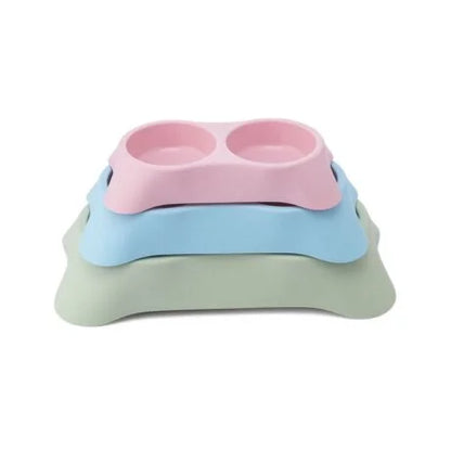PETBROO DOUBLE BOWL 34*20*6.5 CM