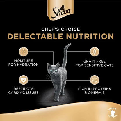 Sheba tuna and salmon in gravy wet food Box