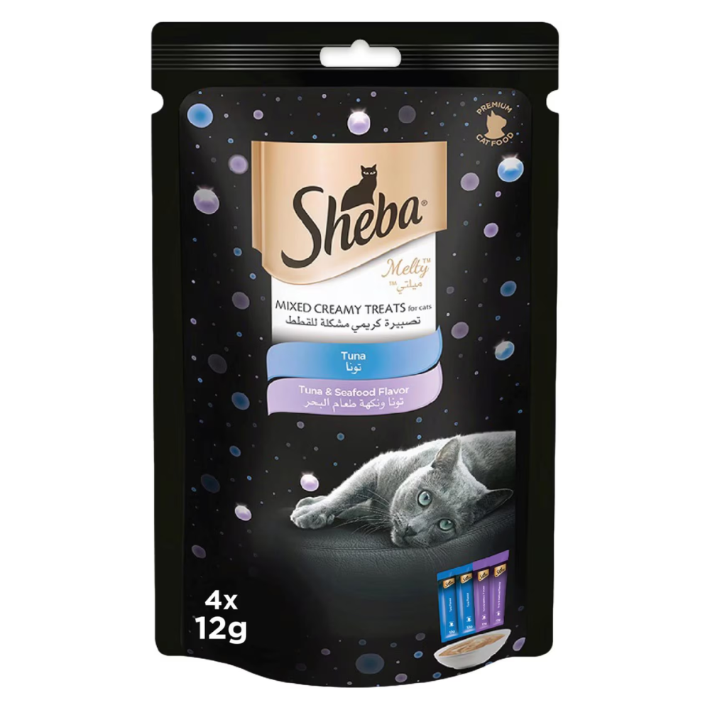 Sheba Melty Tuna Mix Creamy Cat Treats - TUNA/4X12G