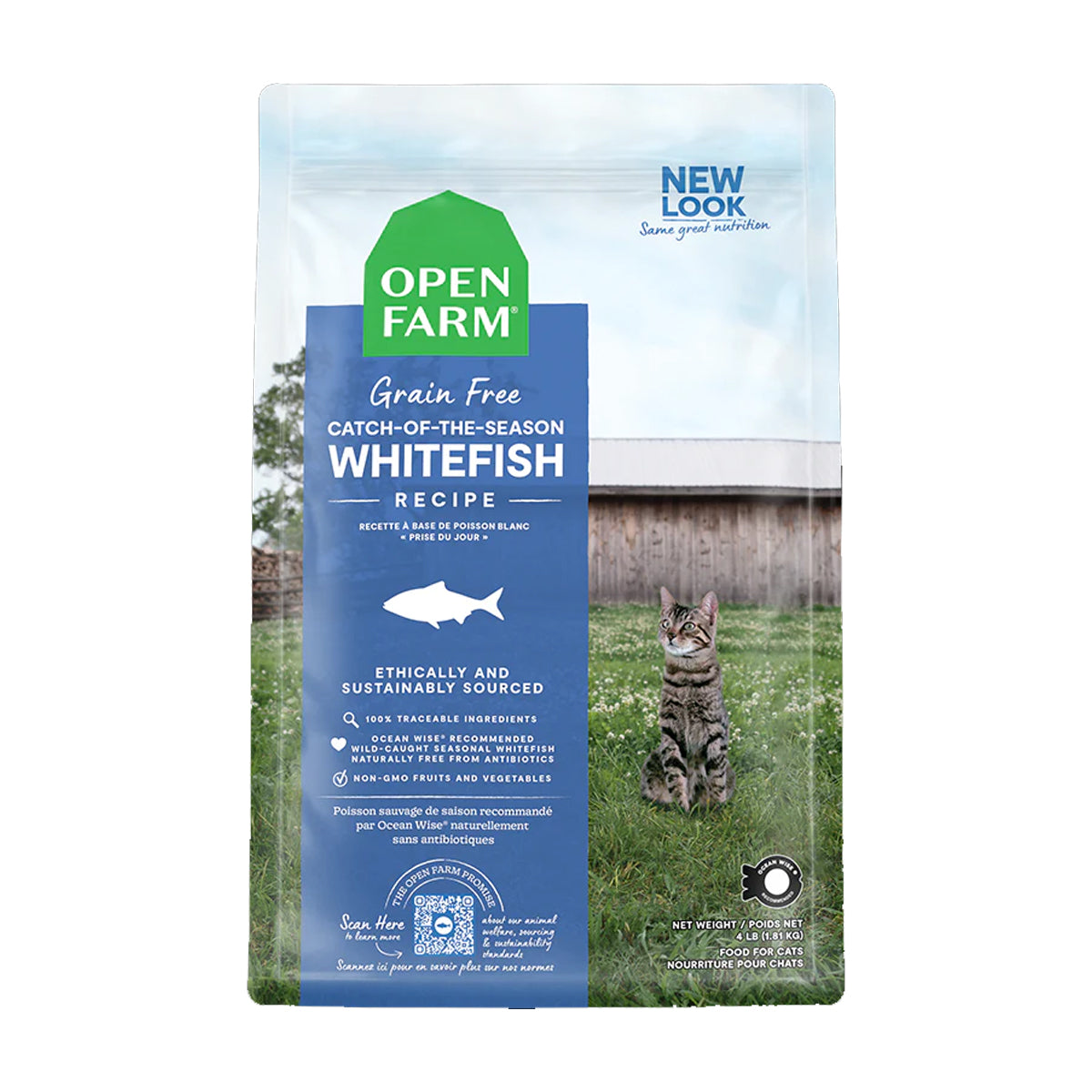 Open Farm Grain Free Catch of the Season Whitefish Dry Cat Food - 1.81KG