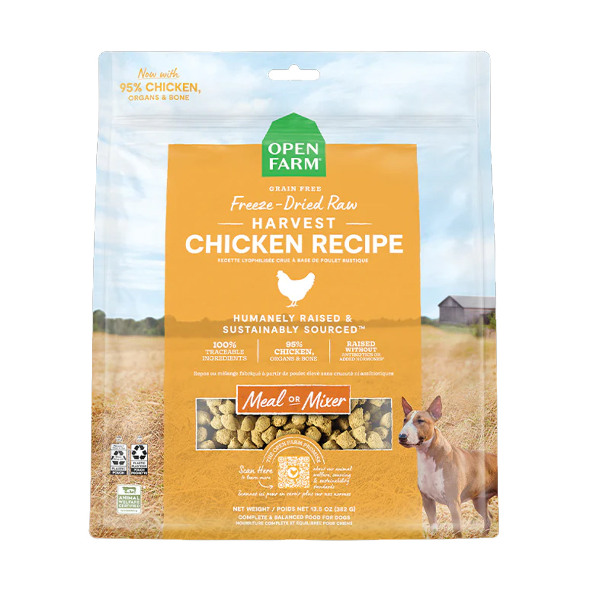 Open Farm Freeze Dried Raw Harvest Chicken Dry Dog Food - 99G