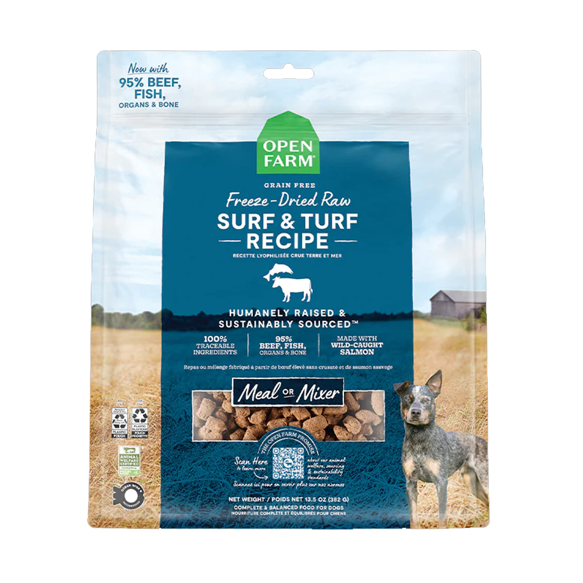 Open Farm Freeze Dried Raw Surf & Turf Recipe Dry Dog Food - 99G