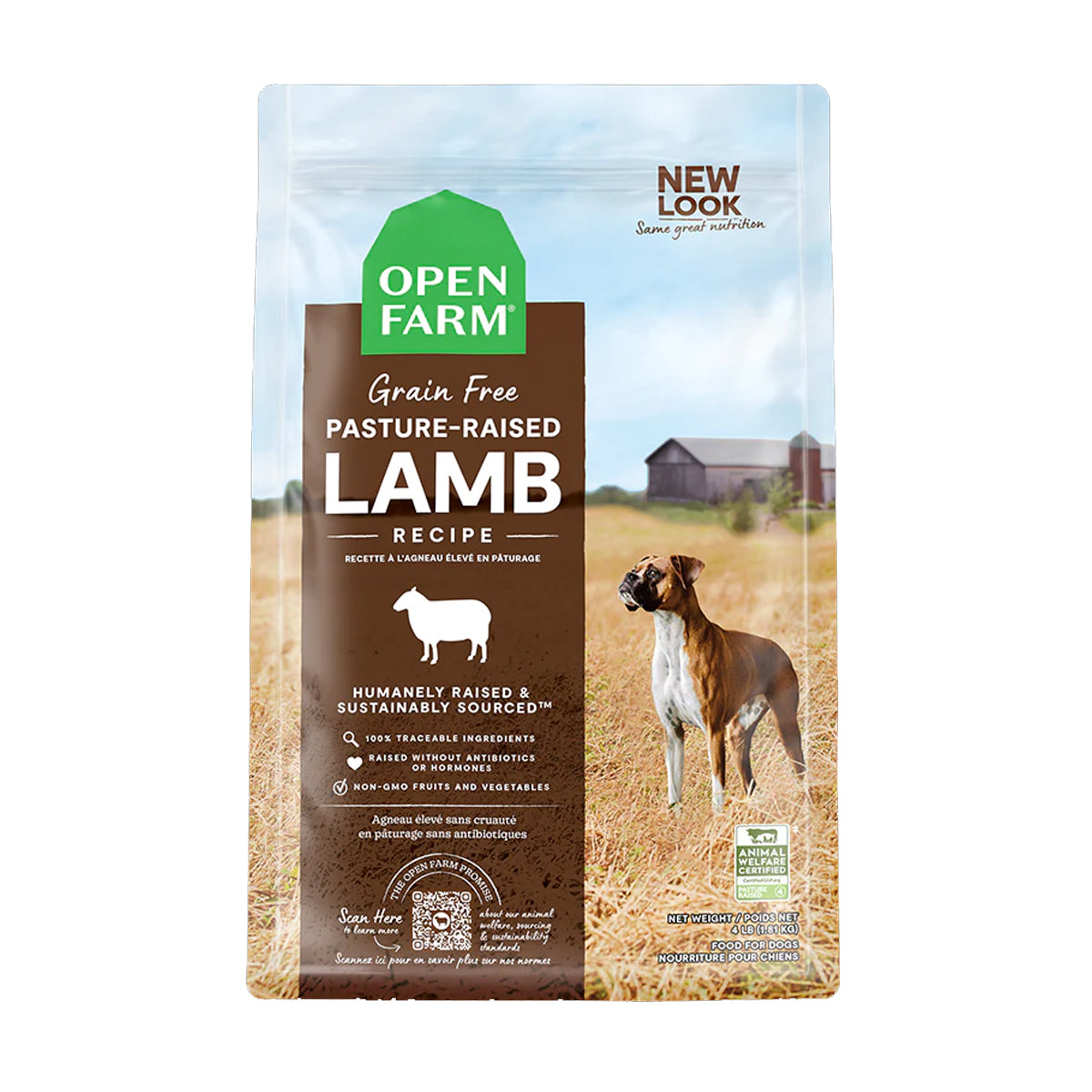 Open Farm Grain Free Pasture Lamb Dry Dog Food - 1.81KG