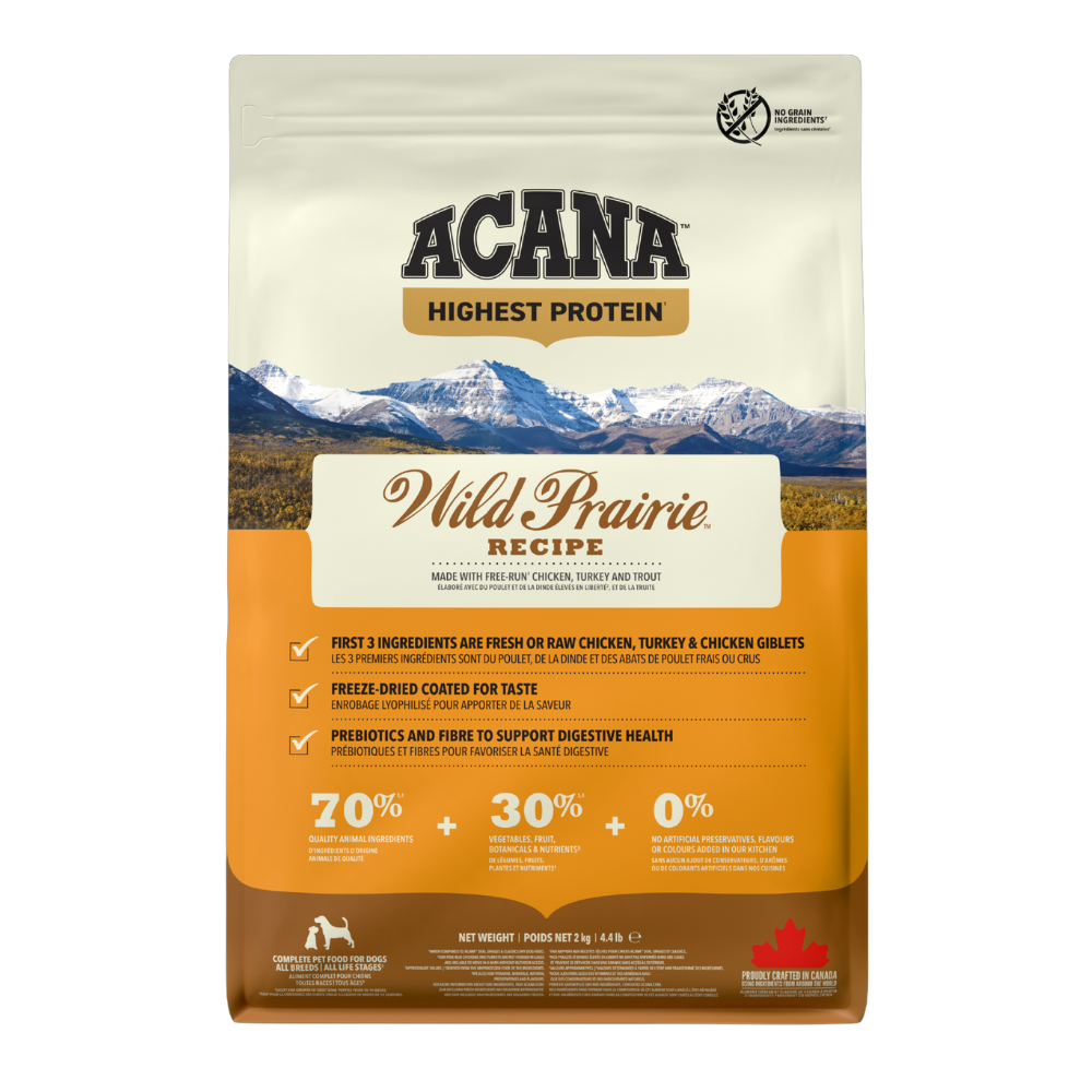 Acana Highest Protein Wild Prairie Recipe Dry Dog Food - 2KG
