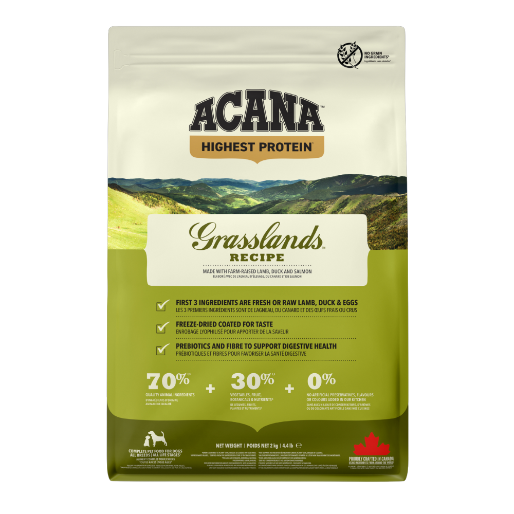 Acana Grasslands Recipe Dry Dog Food - 2KG
