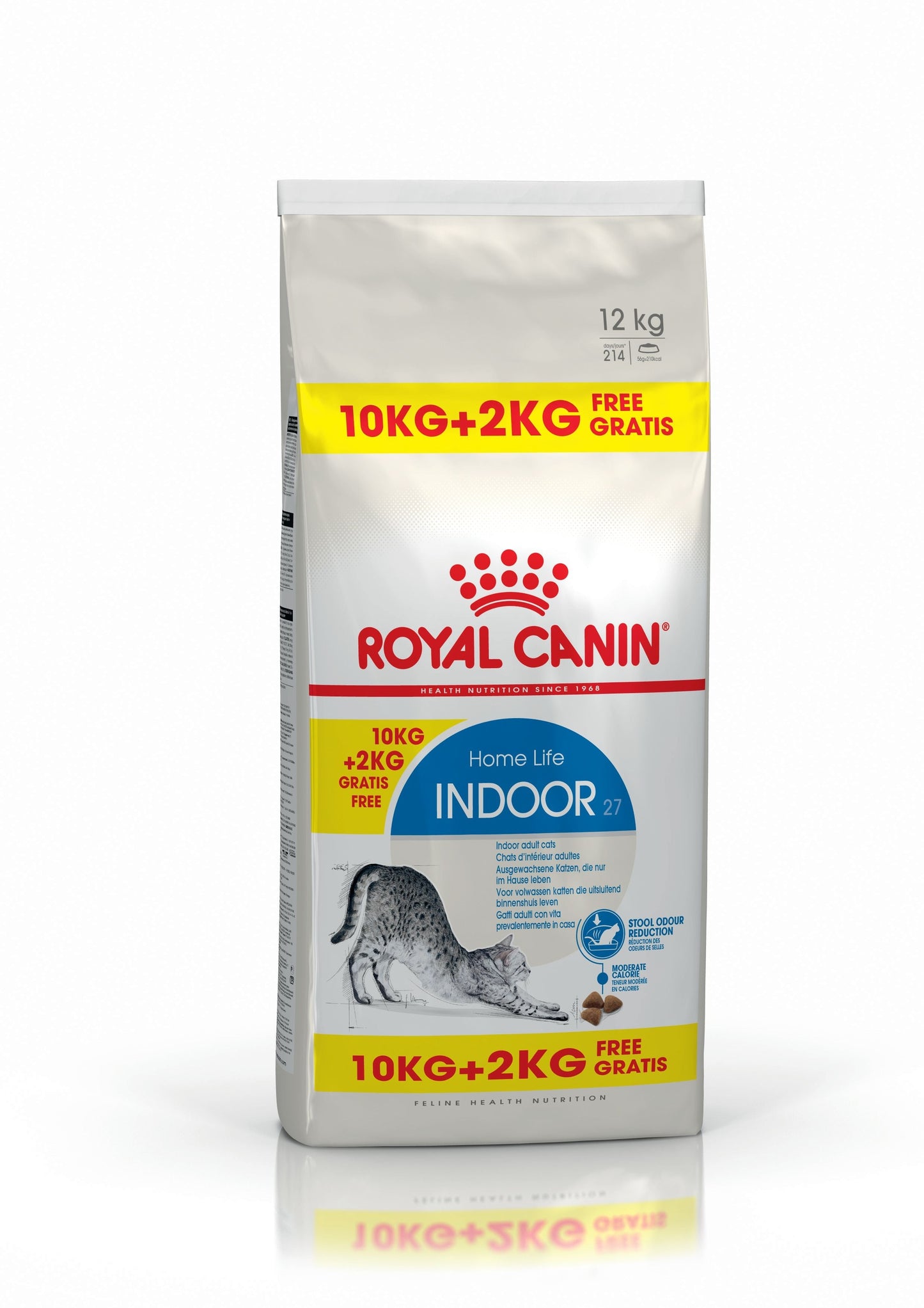 Royal Canin Feline Health Nutrition Indoor 10 kg + 2 kg Free
