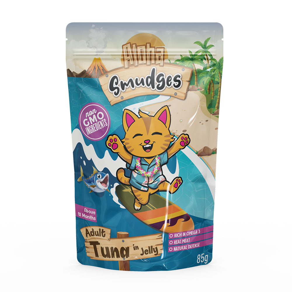 Aloha Smudges Tuna Adult Cat wet food in Jelly 85g Pouch