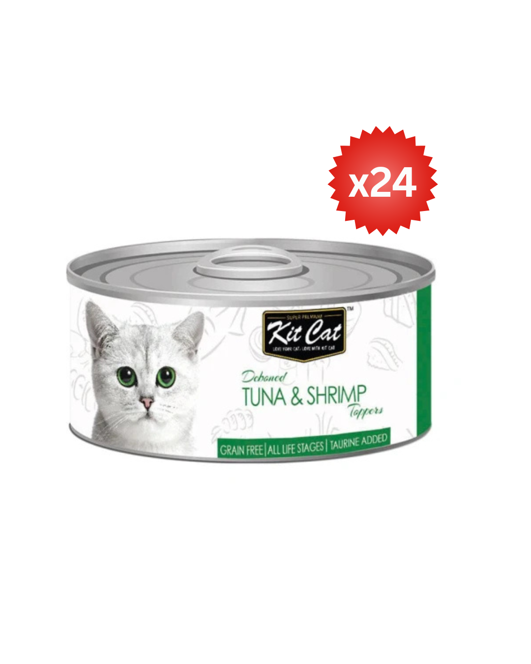 Kit Cat Deboned Tuna &; Shrimp Toppers 80g ( Box -24pcs)