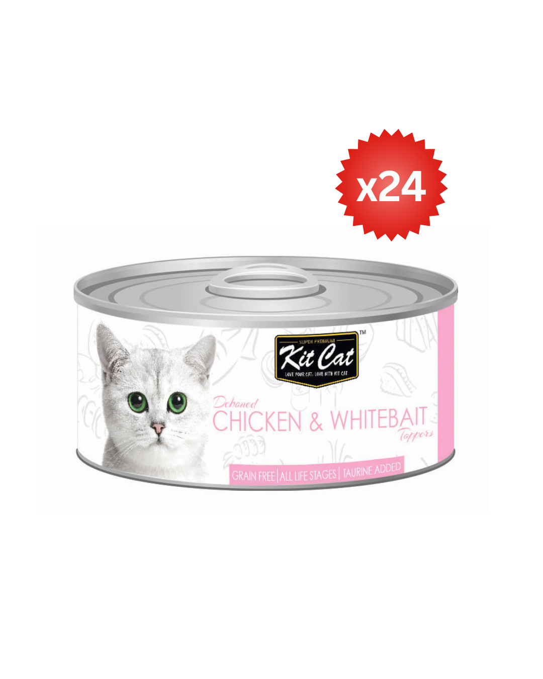 Kit Cat Chicken & Whitebait 80g ( Box -24pcs)