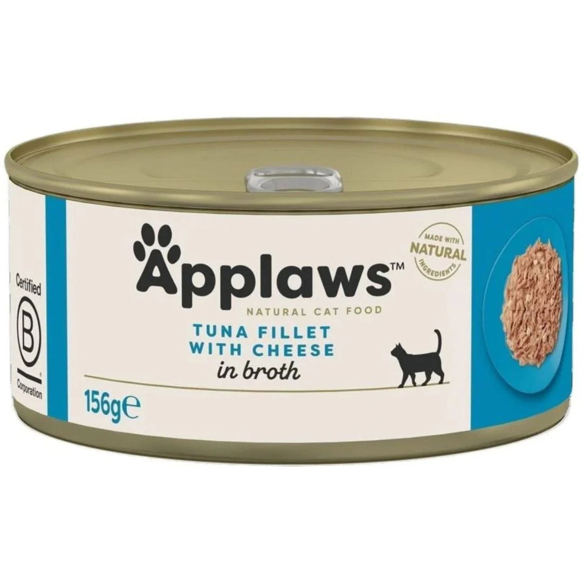 Applaws Natural Cat Wet Food Tuna Fillet With Cheese - 156G