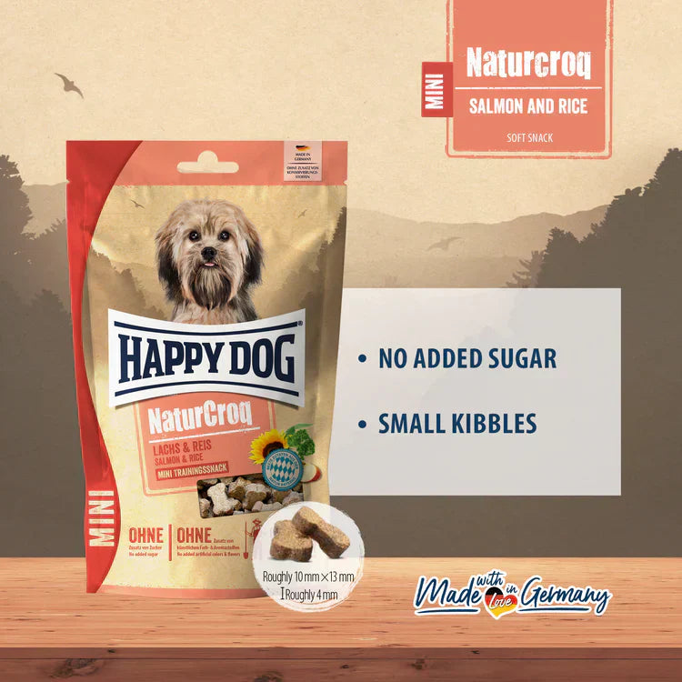 Happy Dog NaturCroq Mini Lachs (Salmon) Snack 0.1 KG