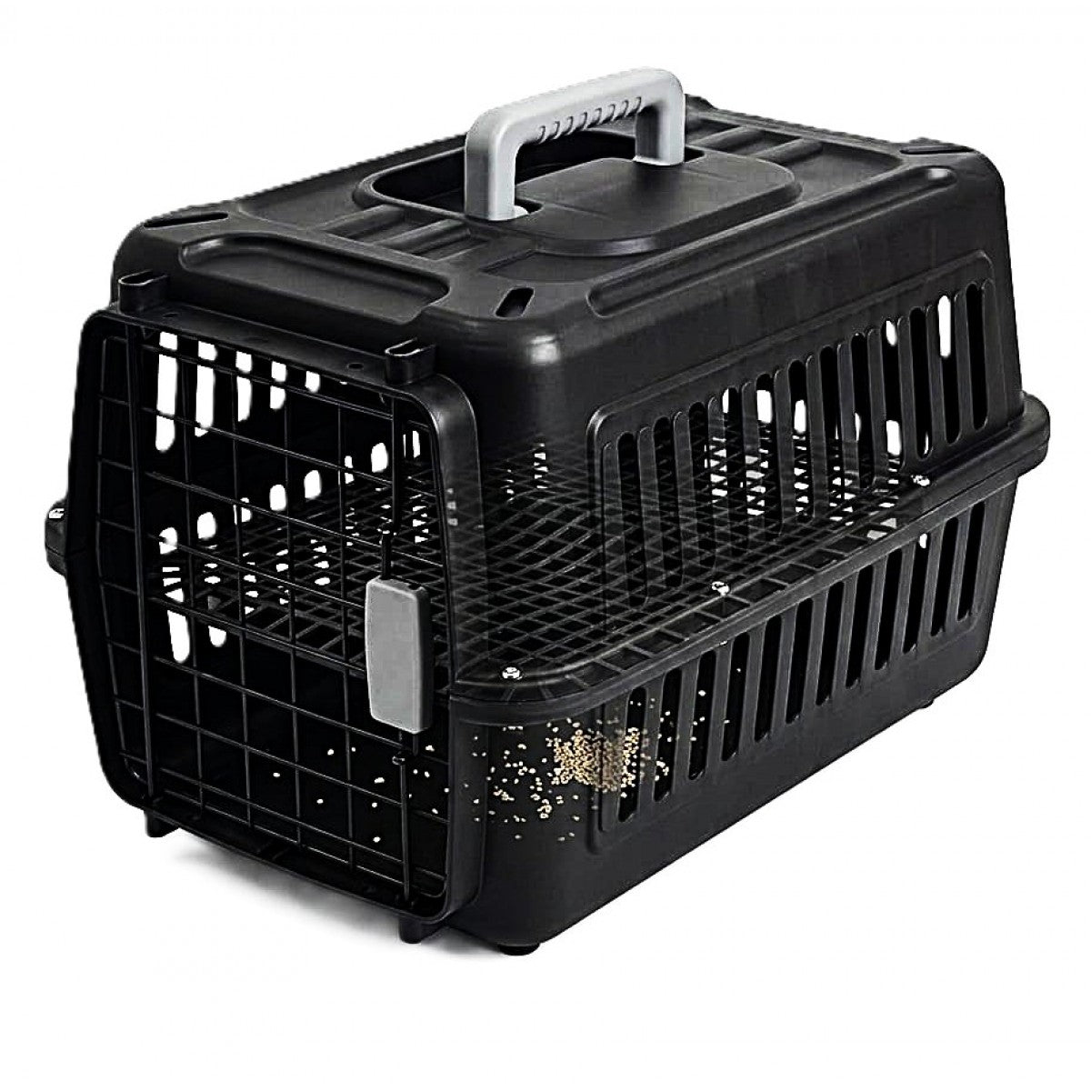 Cozy Paws Plastic Pet Carrier with Metal Door 44ÃƒÆ’Ã†â€™ÃƒÂ¢Ã¢â€šÂ¬Ã¢â‚¬Â31ÃƒÆ’Ã†â€™ÃƒÂ¢Ã¢â€šÂ¬Ã¢â‚¬Â27cm Black Premium Travel Crate for Cats Small Pets Hygienic Ventilated Carrier