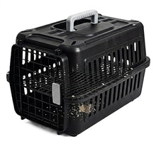Cozy Paws Plastic Pet Carrier with Metal Door 44ÃƒÆ’Ã†â€™ÃƒÂ¢Ã¢â€šÂ¬Ã¢â‚¬Â31ÃƒÆ’Ã†â€™ÃƒÂ¢Ã¢â€šÂ¬Ã¢â‚¬Â27cm Black Premium Travel Crate for Cats Small Pets Hygienic Ventilated Carrier