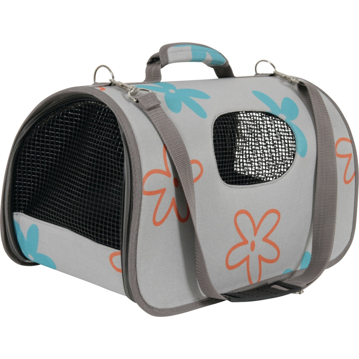 Pet Carrier Flower Grey, Medium