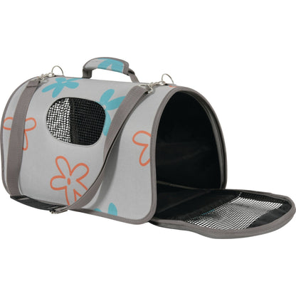 Pet Carrier Flower Grey, Large
