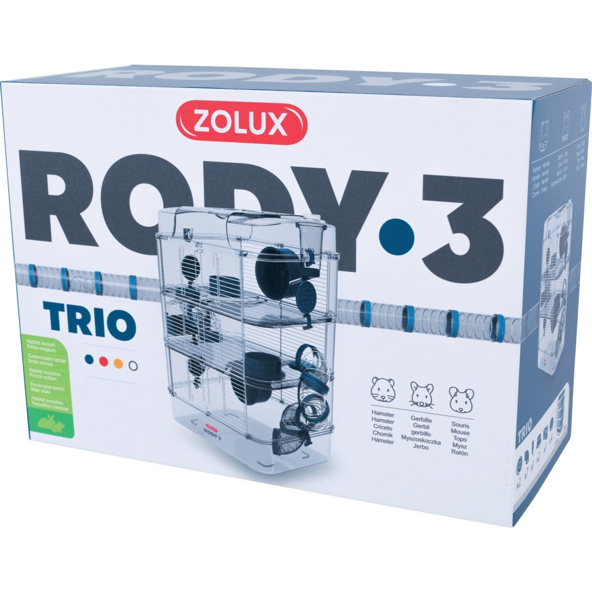 Rody 3 Trio Rodent Cage, Blue