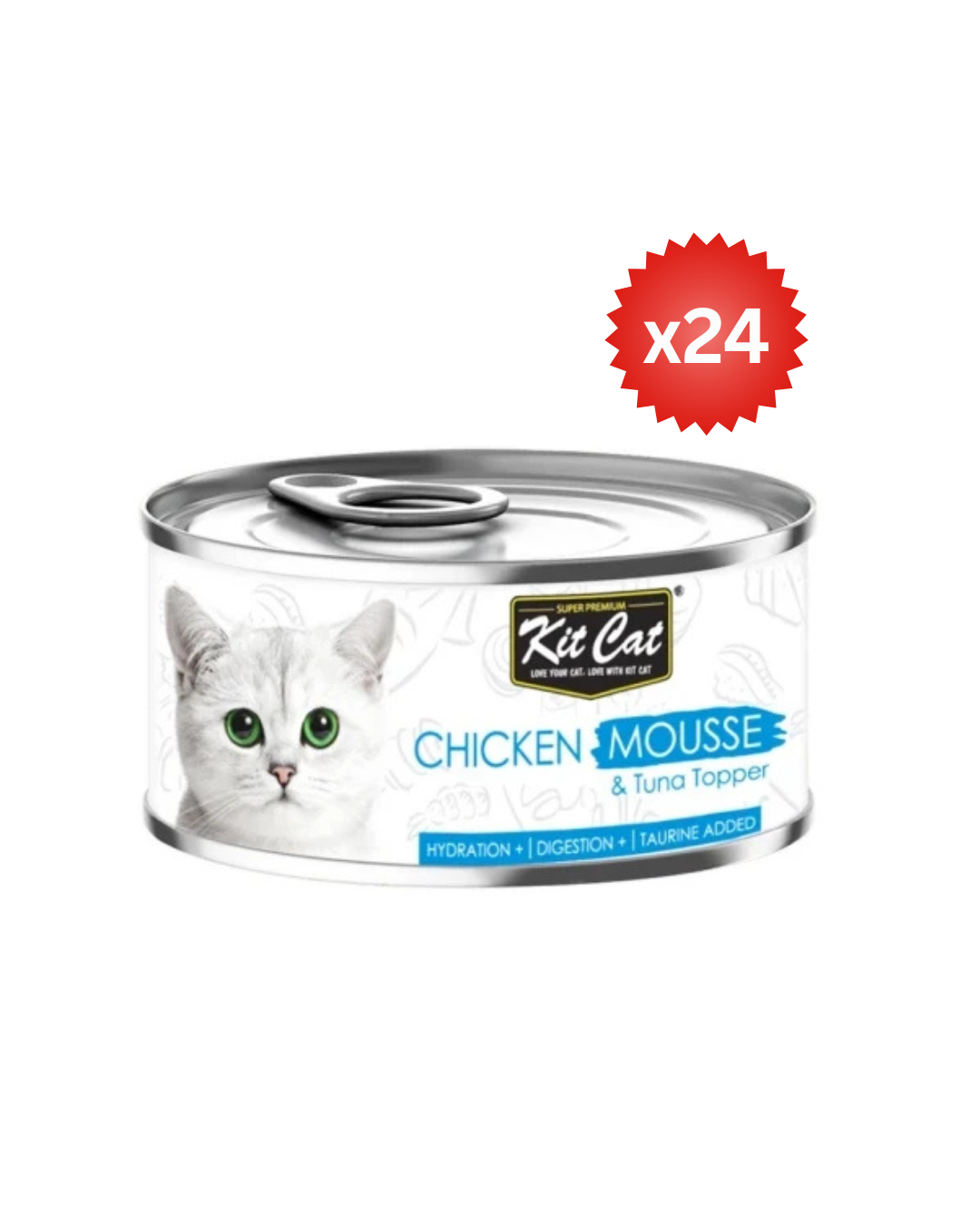 Kit Cat Chicken Mousse with Tuna Topper 80g ( Box -24pcs)